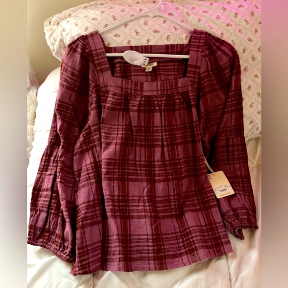 a.n.a Tops - 🎀Ana”has tags”  Pink plaid brand new